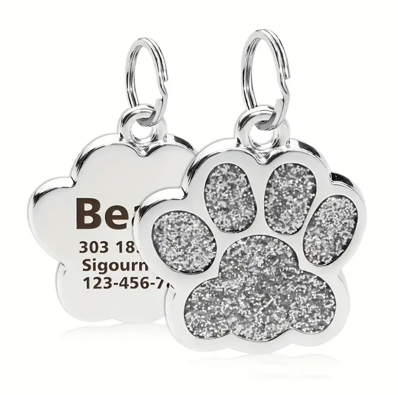 TYN Custom Lab Personalized Paw Pet ID Tag