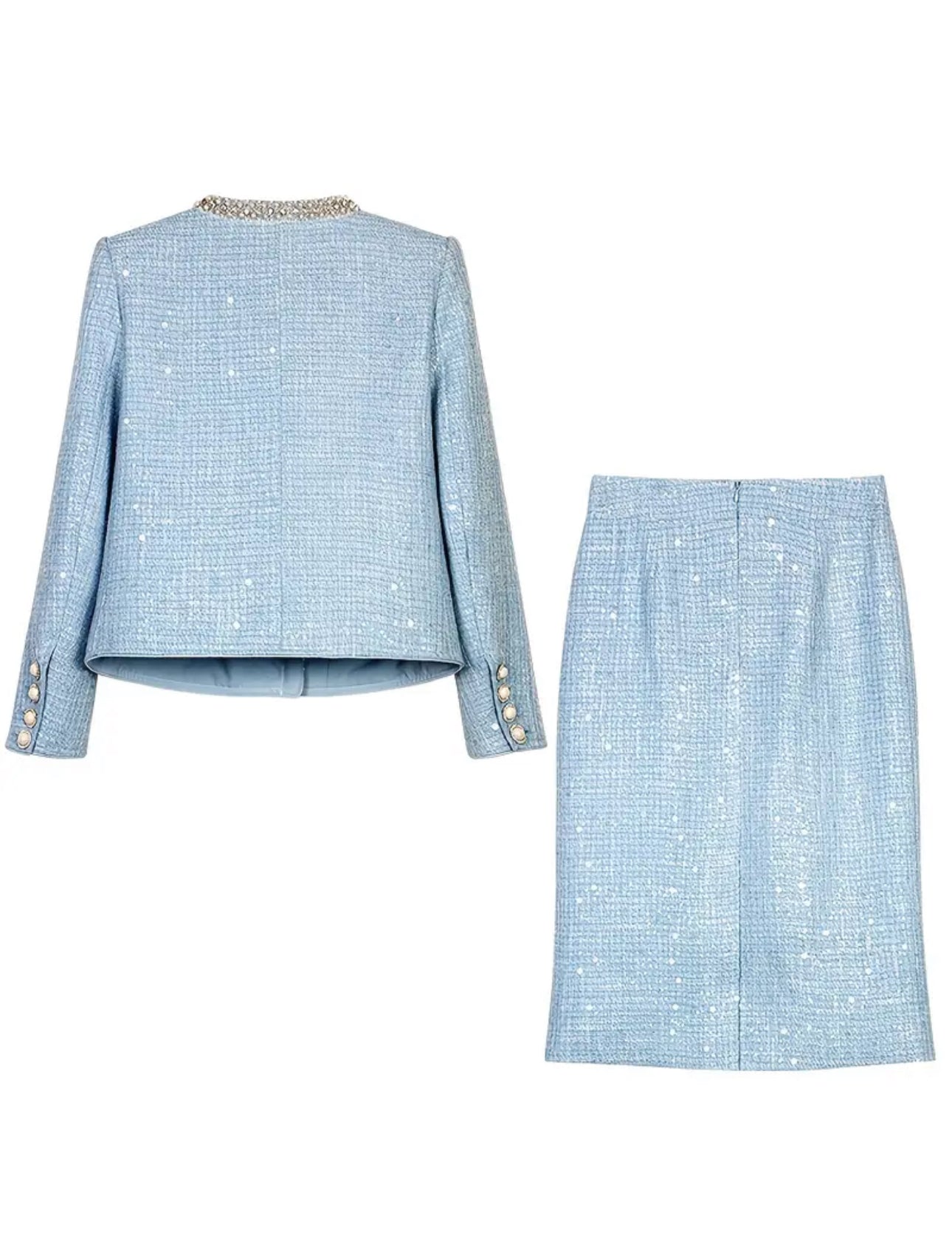 Women’s Sapphire Tweed Two-Piece Set