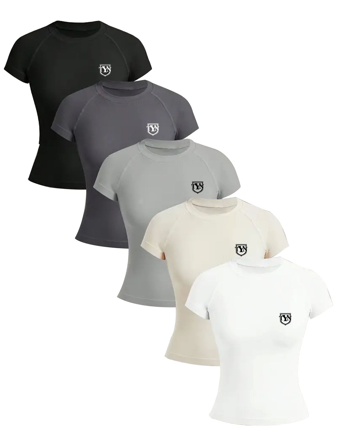 TYN Women’s Seamless Core Five-Pack T-Shirt Set