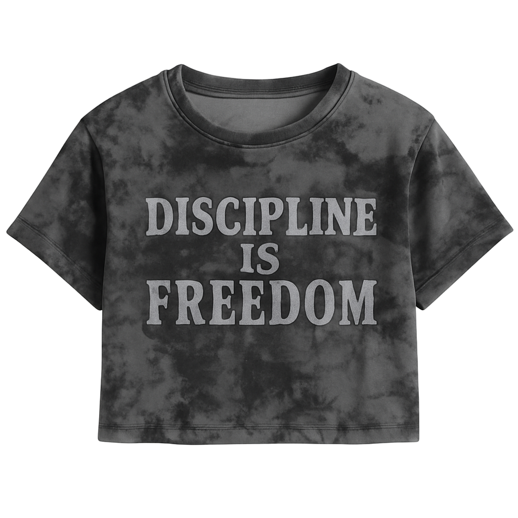 DISCIPLINE IS FREEDOM CROPPED WOMEN’S TEE