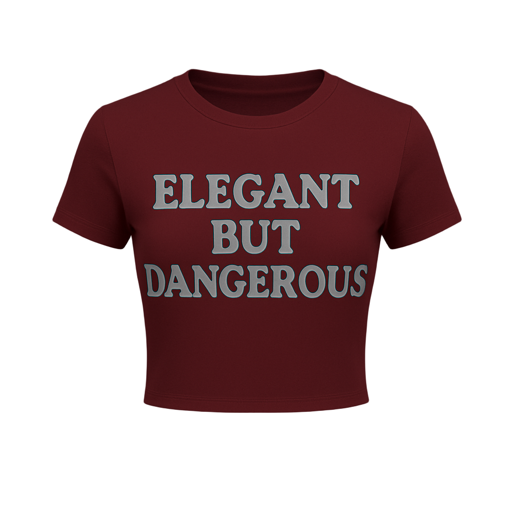 Elegant But Dangerous Crop Tee (Women’s