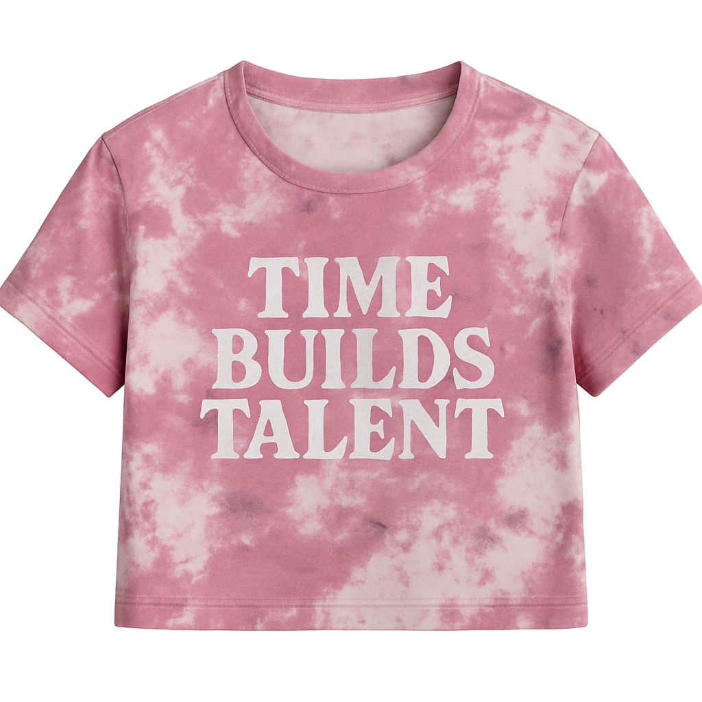 TIME BUILDS TALENT CROPPED WOMEN’S TEE