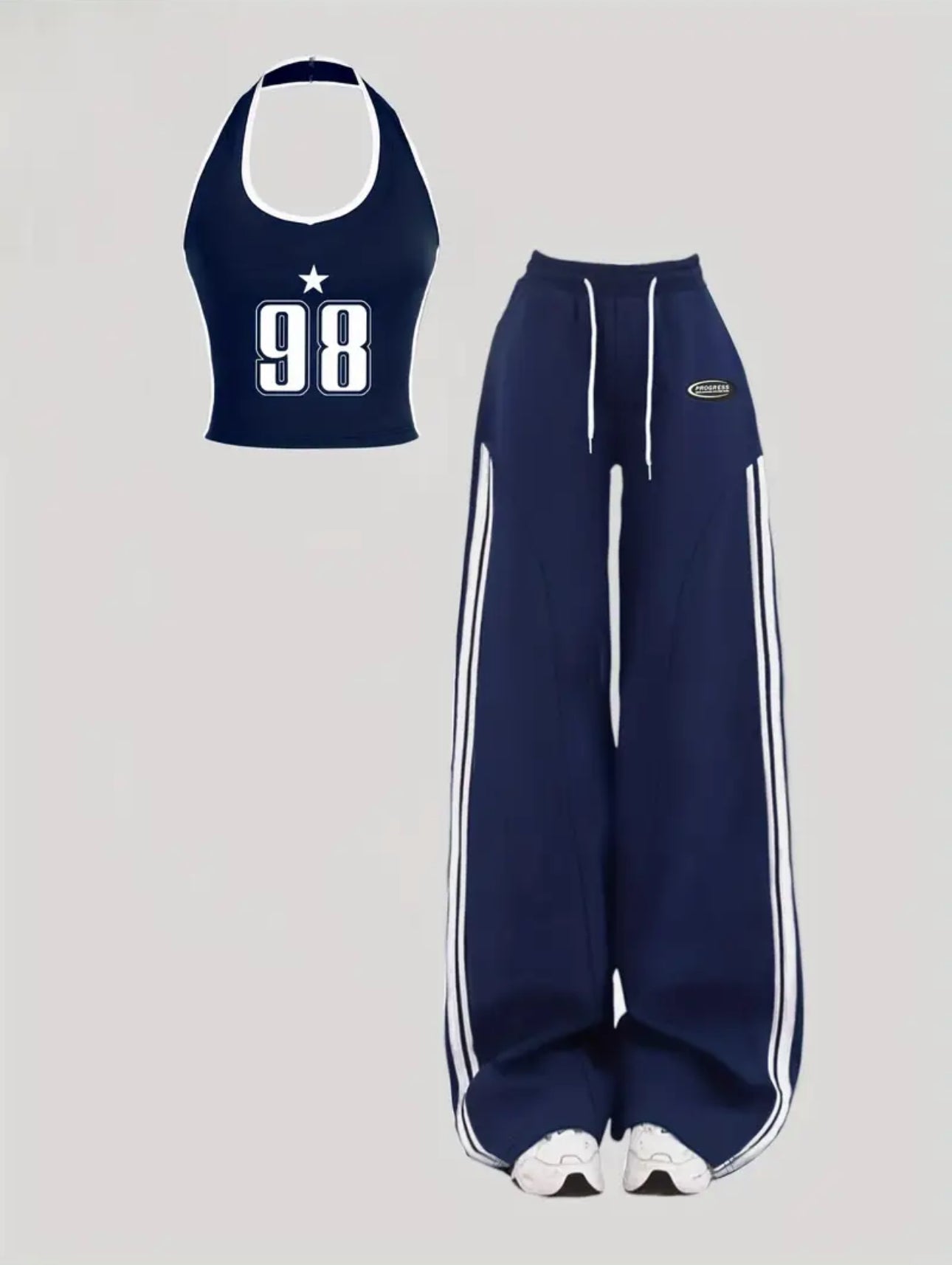 2pc Retro Edge Vest & Flow Pants Set