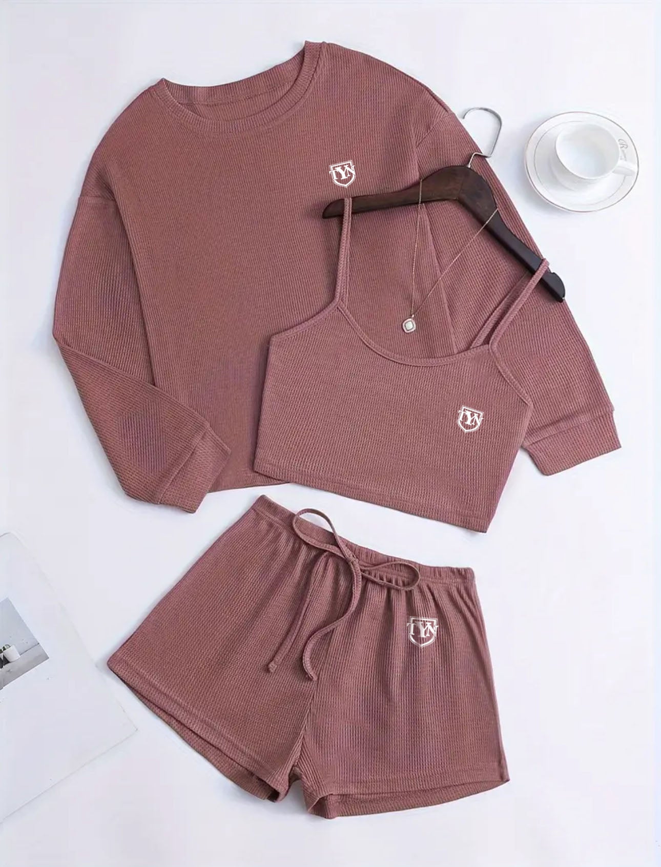 TYN Women’s 3-Piece Textured Lounge Set