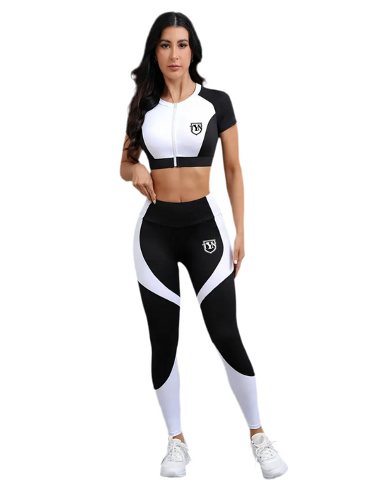 Women’s Zip Crop & Legging Set – TYN Logo Fit