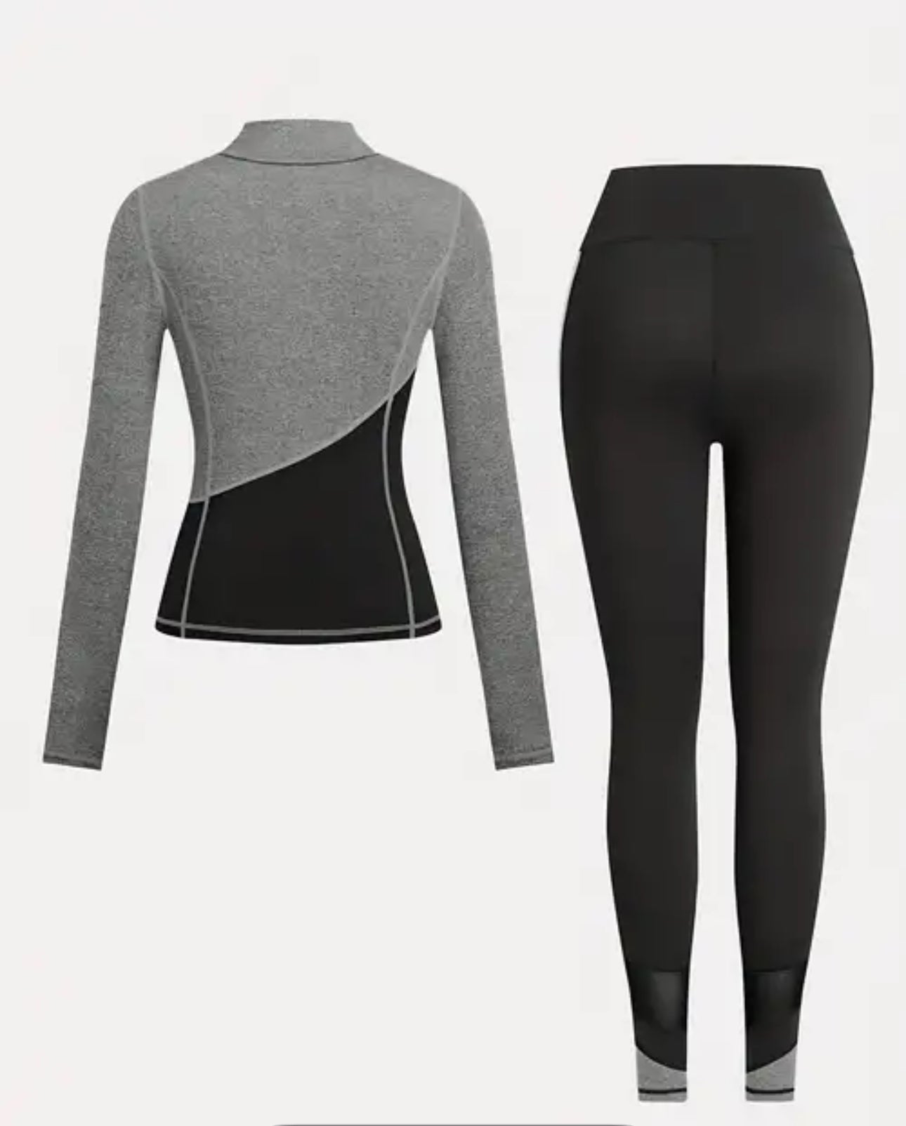 TYN Women’s Active Set – Color Block Zip Jacket & Pocket Leggings
