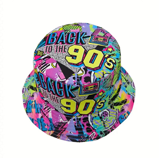 90s Graffiti Bucket Hat – Retro Street Style