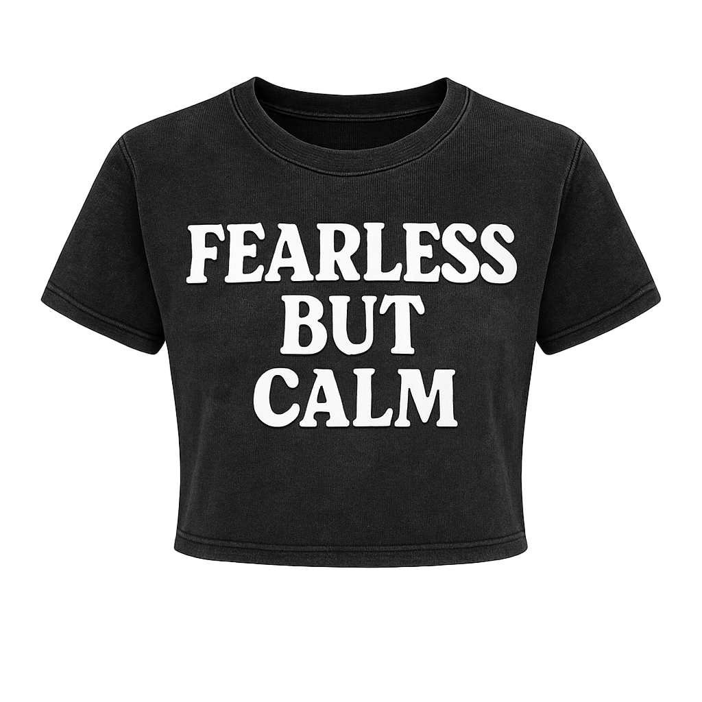 FEARLESS BUT CALM CROPPED WOMEN’S TEE