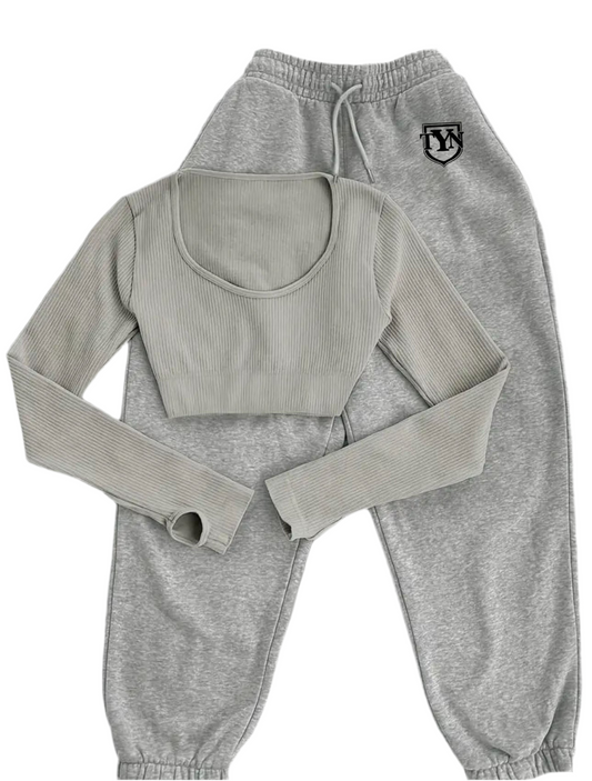 TYN Women’s Sleek Flow Two-Piece Ribbed Set