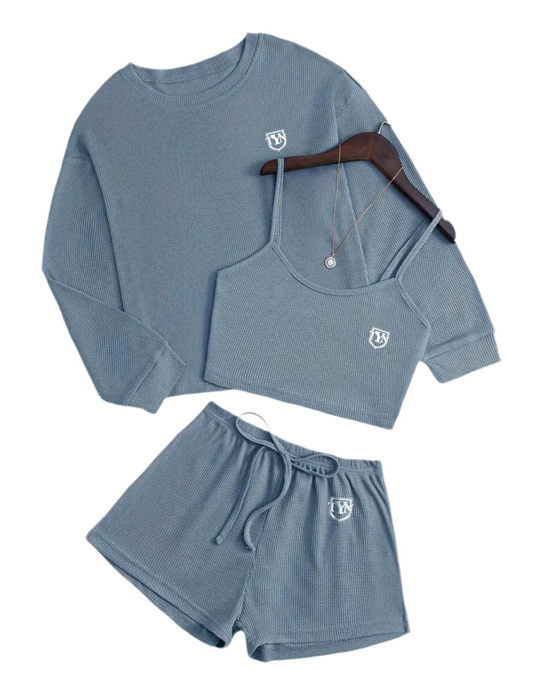 TYN Women’s 3-Piece Textured Lounge Set