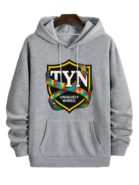 TYN “Uniquely Wired” Autism Awareness Hoodie – Grey