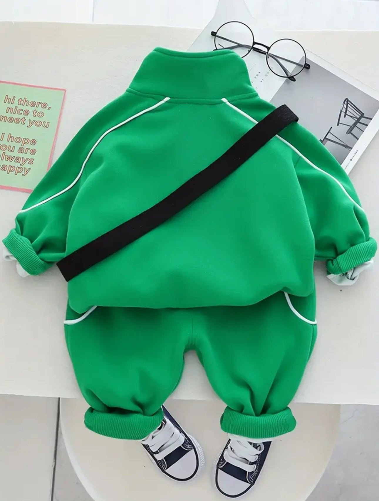 2pc Toddler Tracksuit Set + TYN Satchel Bag