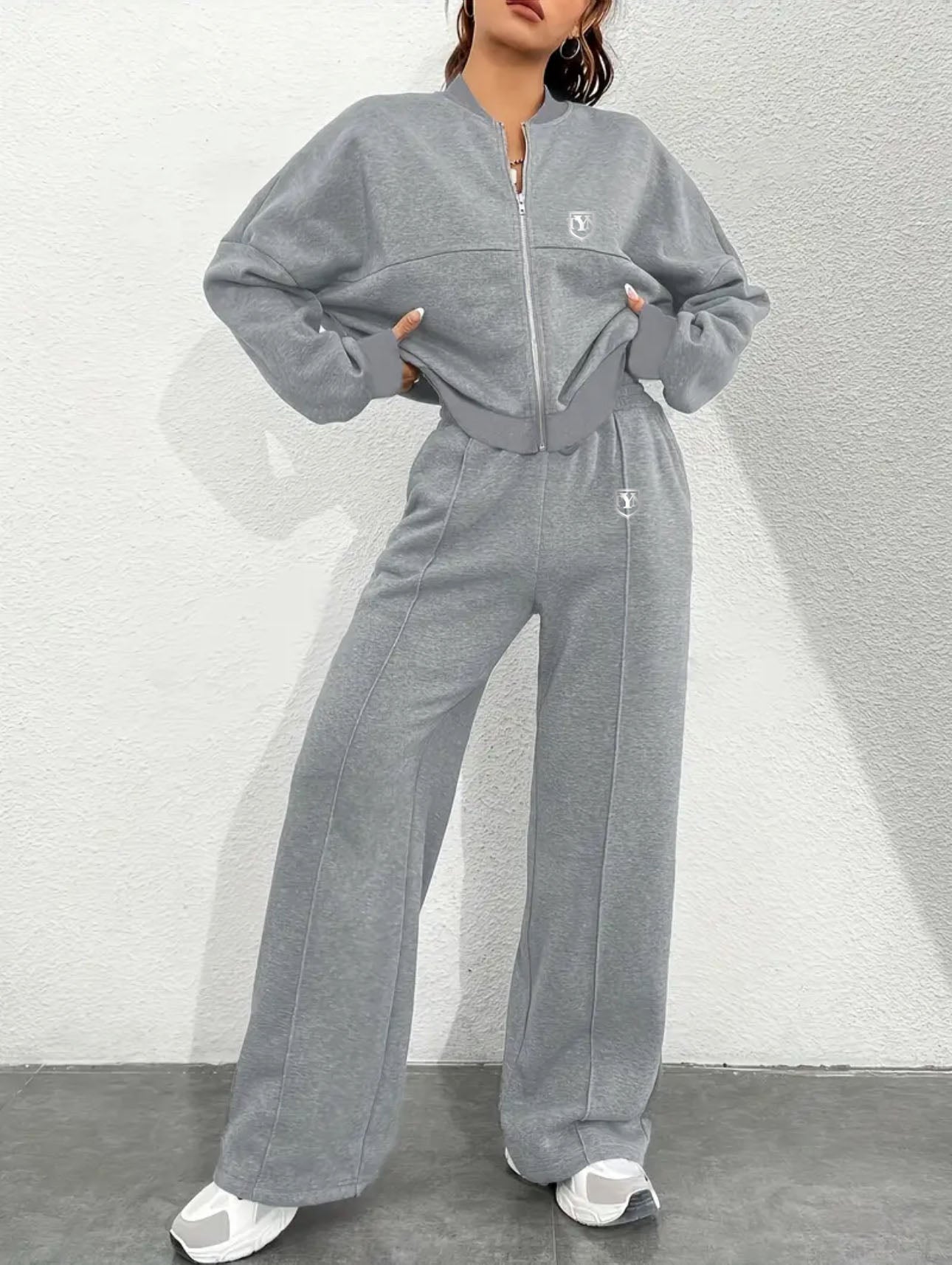 TYN Women’s Plus Size KnitPulse Zip-Up Set