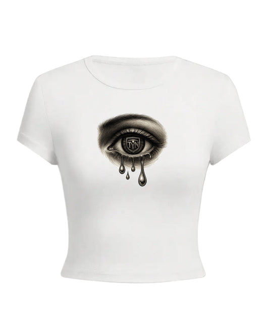 TYN Women’s Crying Eye Crop Tee