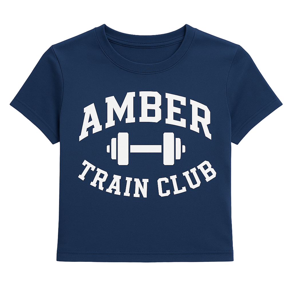 Amber “Train Club” Tee – Blue
