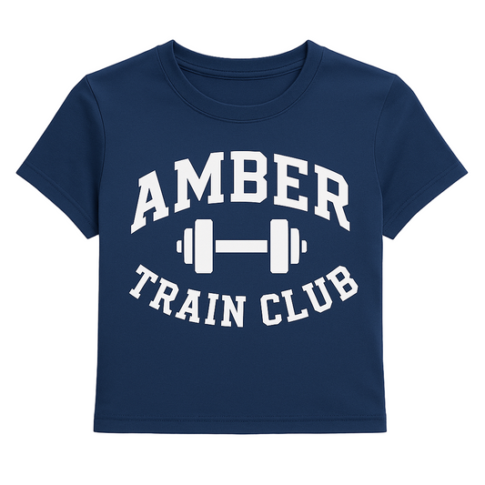 Amber “Train Club” Tee – Blue