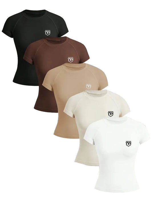 TYN Women’s Seamless Core Five-Pack T-Shirt Set