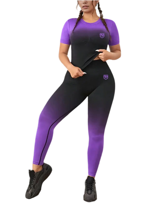 TYN women’s Plus Size PeachPulse Yoga Shorts Set