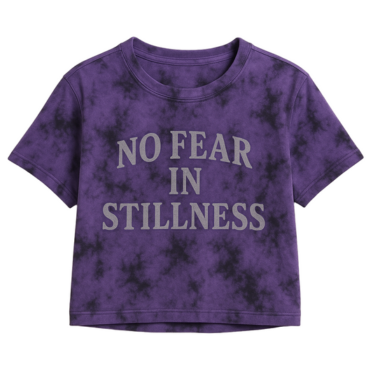 NO FEAR IN STILLNESS CROPPED WOMEN’S TEE