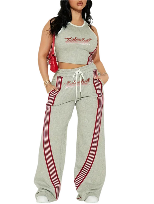 Talented Youngen Women’s Vest & Joggers Two-Piece Set