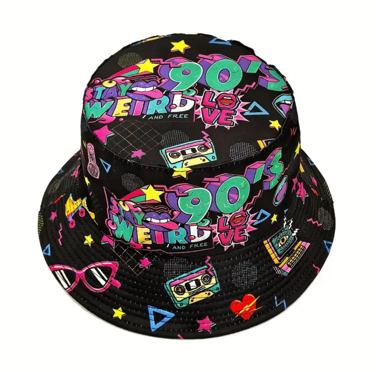 90s Love Bucket Hat – Retro Unisex Style