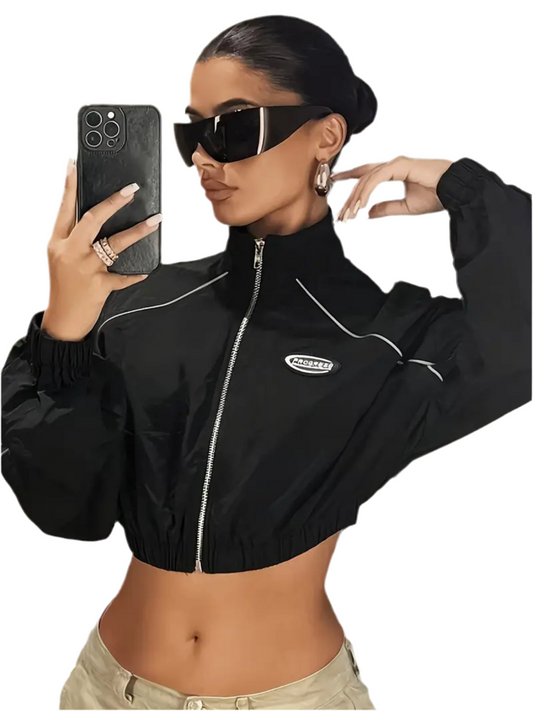 Women’s Cropped Zip-Up Windbreaker