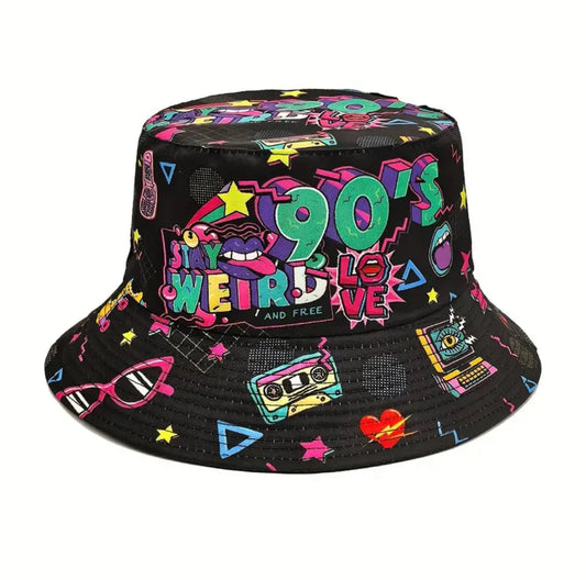 90s Love Bucket Hat – Retro Unisex Style