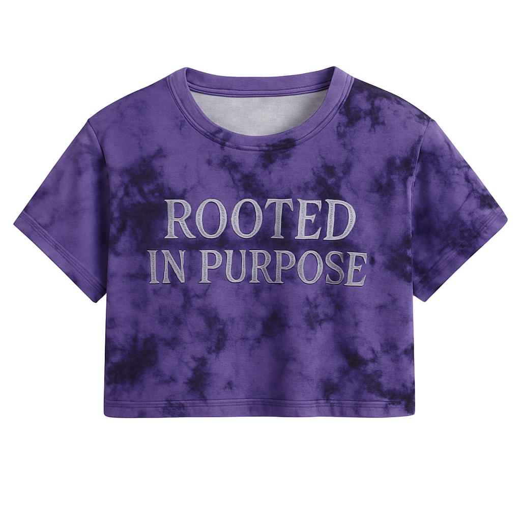 ROOTED IN PURPOSE CROPPED WOMEN’S TEE
