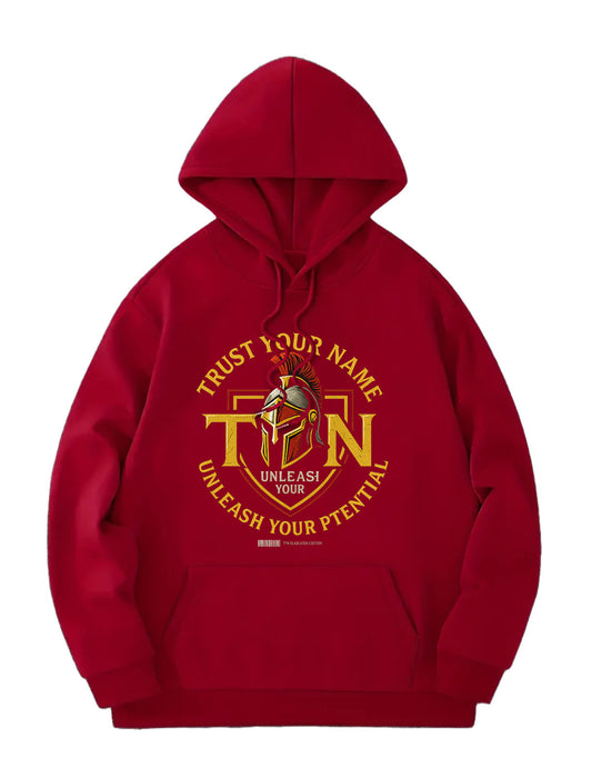 TYN “Trust Your Name” Hoodie – Red Spartan Edition