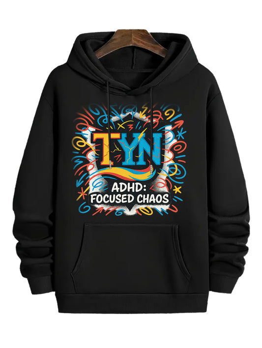 TYN “ADHD: Focused Chaos” Hoodie – Black Edition