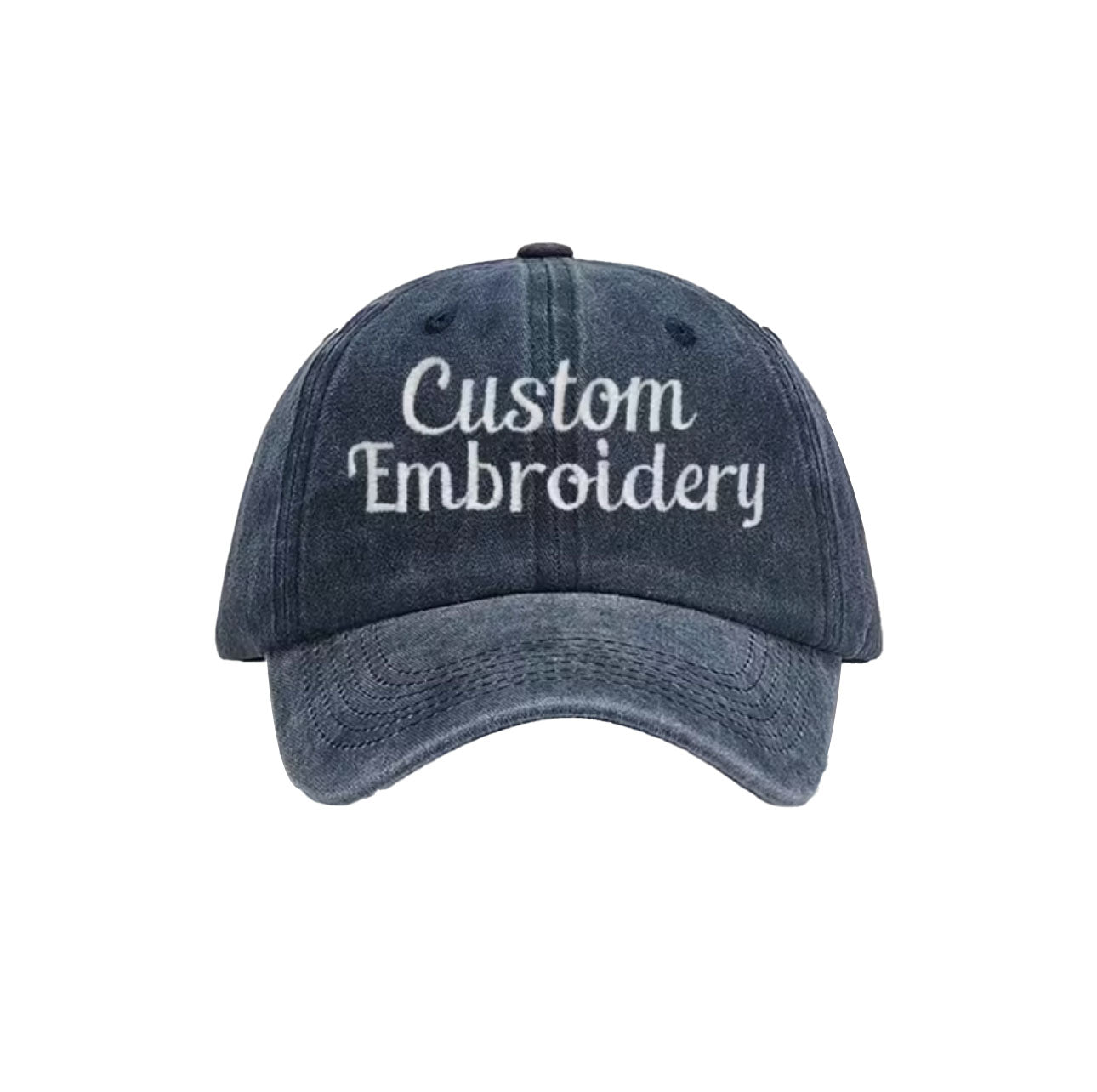 Customisable White Embroidered Retro Snapback Cap