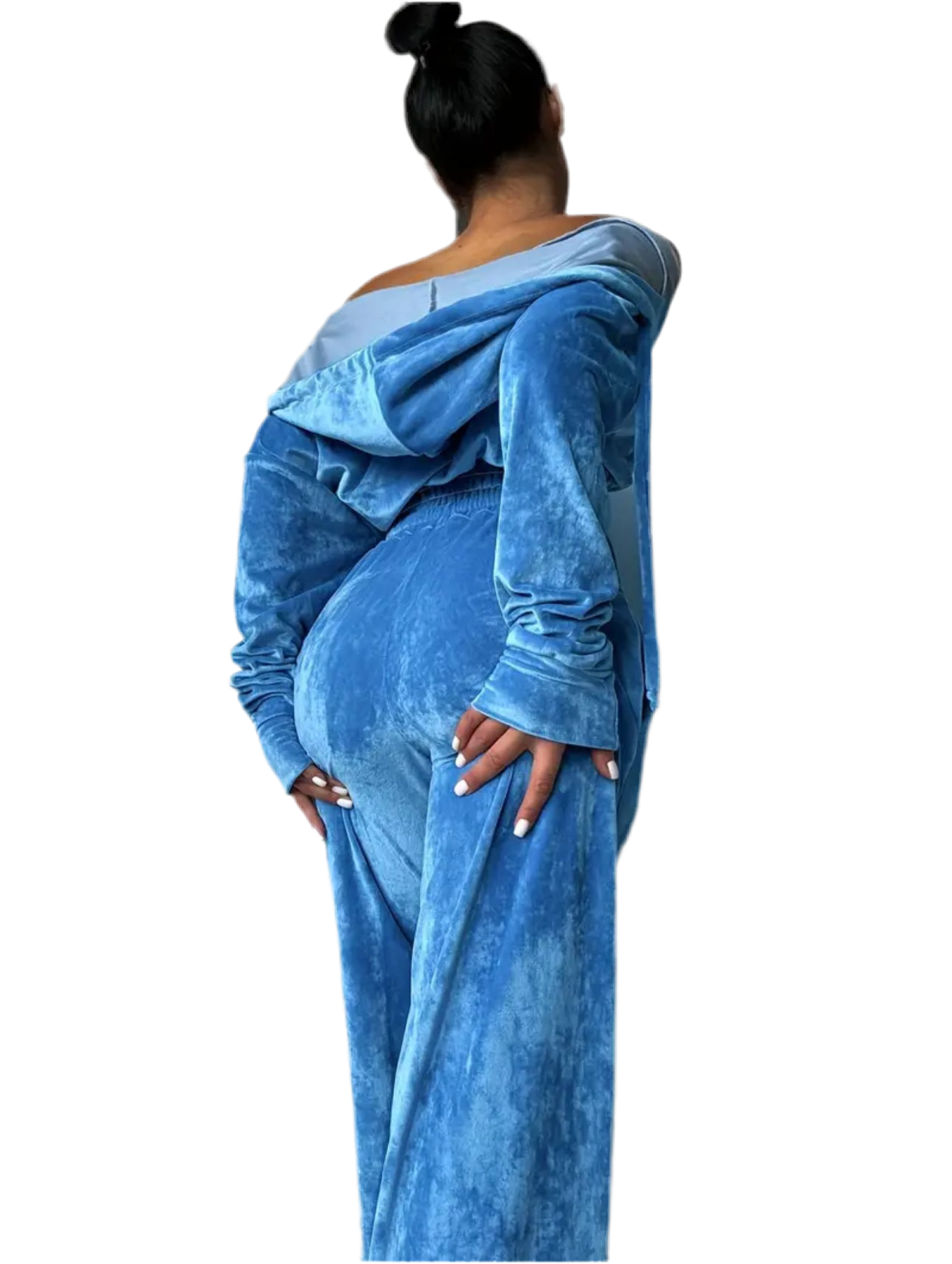 Women’s Plush Blue Loungewear Set