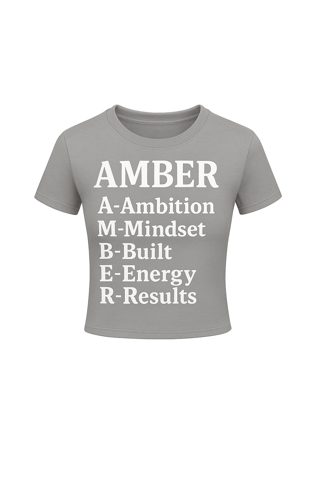 Amber “A.M.B.E.R” Tee – Grey