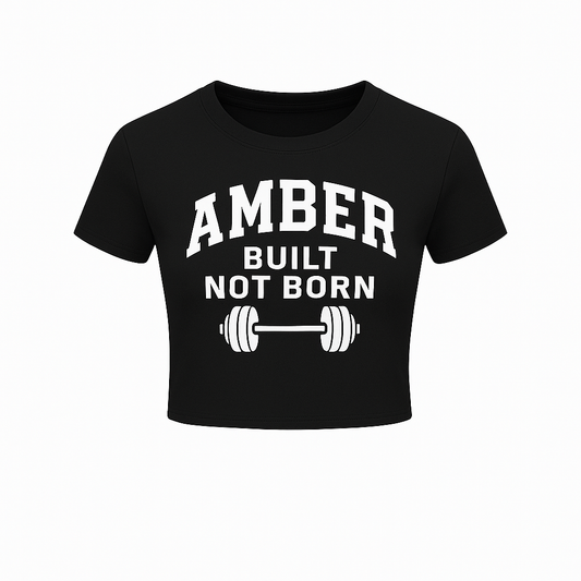 Amber “Built Not Born” Tee – Black