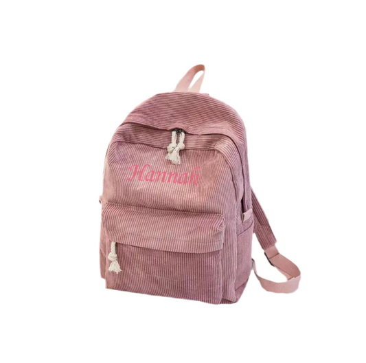 Kid’s Preppy Texture Custom Embroidered Backpack