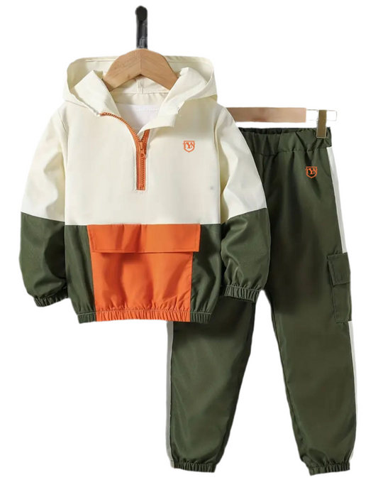TYN Boy’s Two-Piece Contrast Hoodie Set