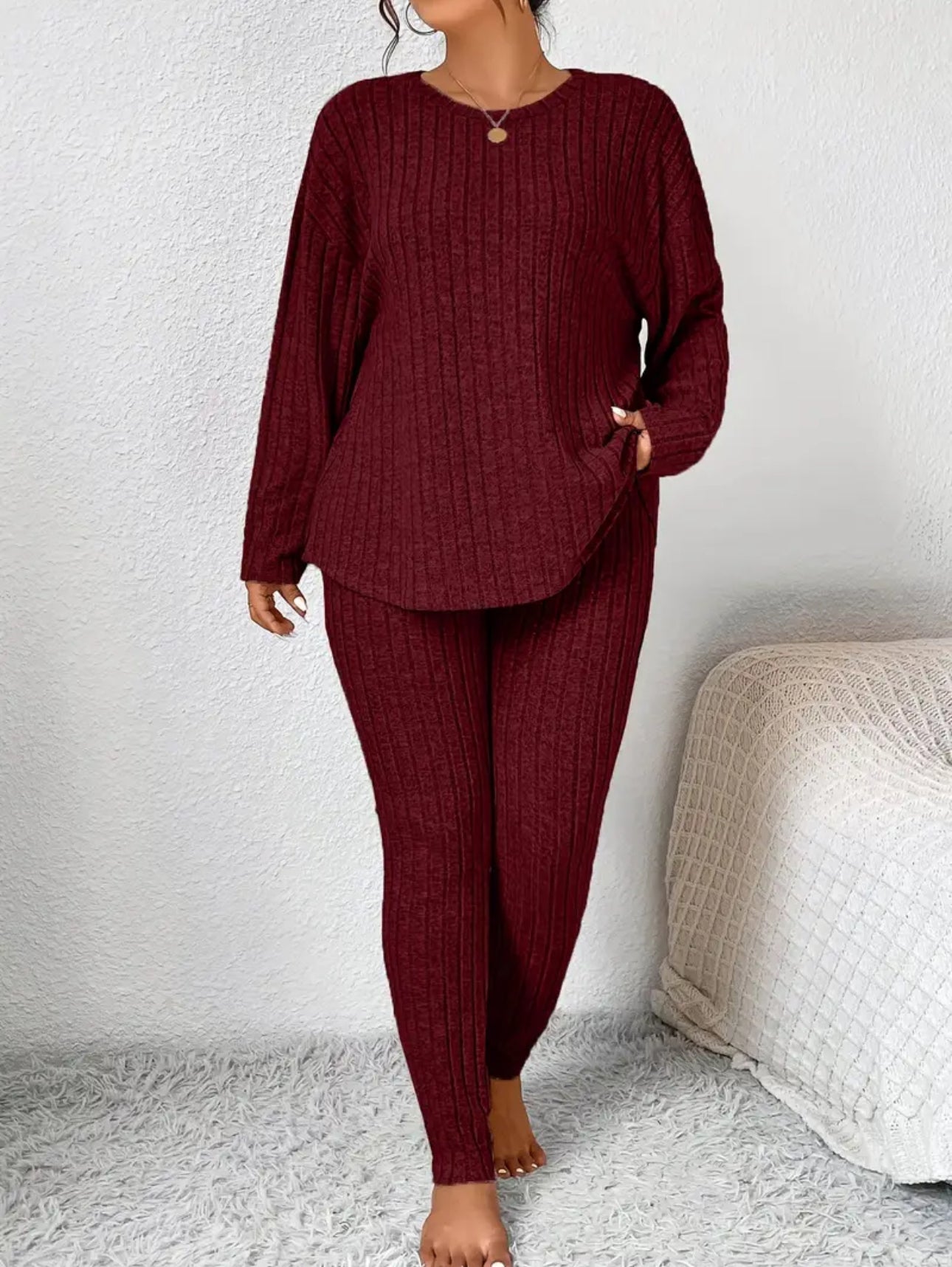 Plus Size CozyForm Ribbed Two-Piece