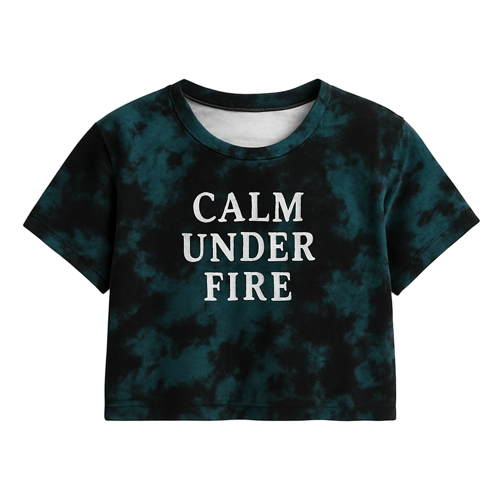 CALM UNDER FIRE CROPPED WOMEN’S TEE