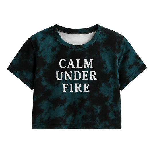 CALM UNDER FIRE CROPPED WOMEN’S TEE
