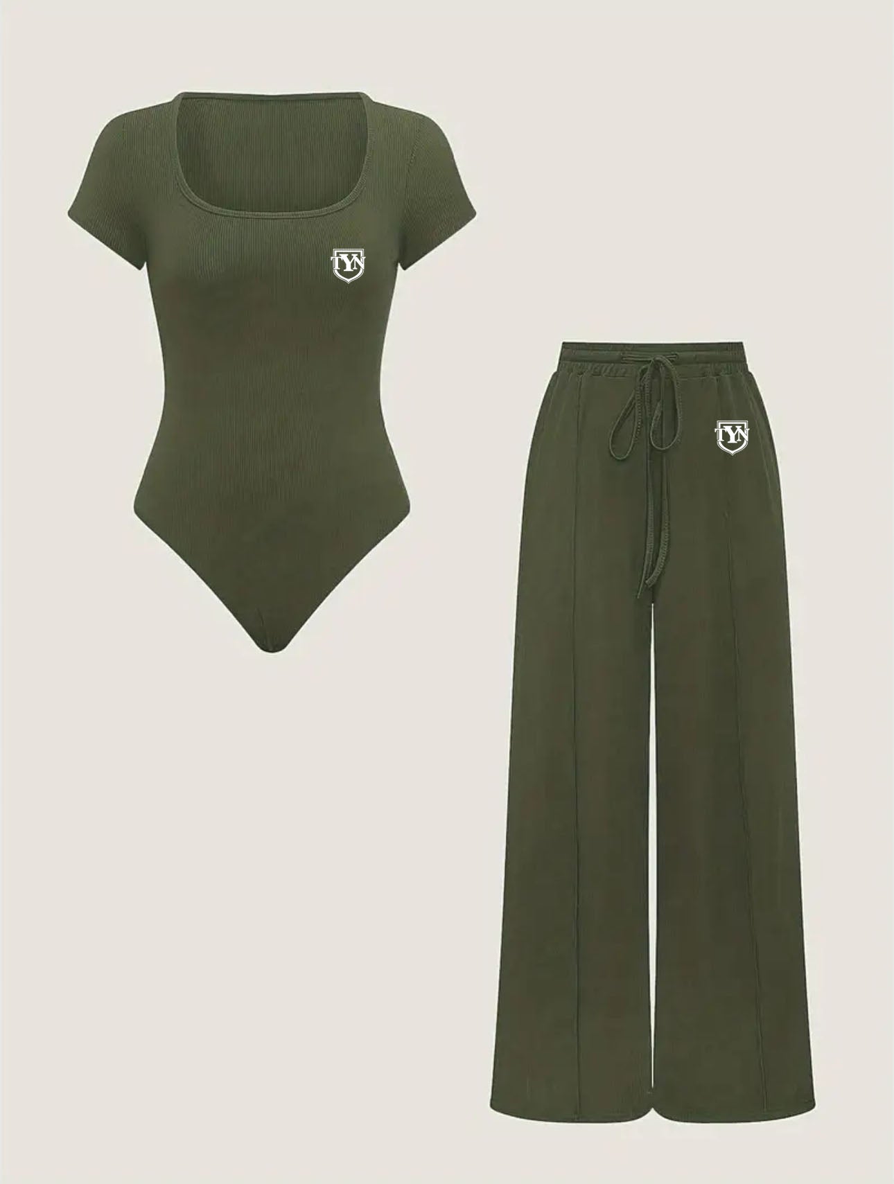 TYN Women’s 2-Piece Jumpsuit + Wide-Leg Pants Set
