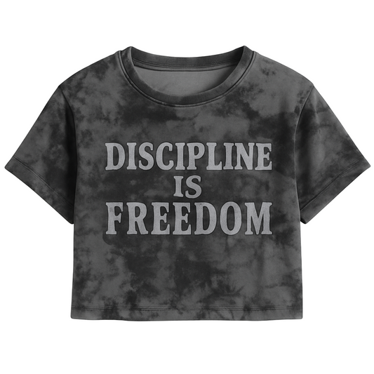 DISCIPLINE IS FREEDOM CROPPED WOMEN’S TEE