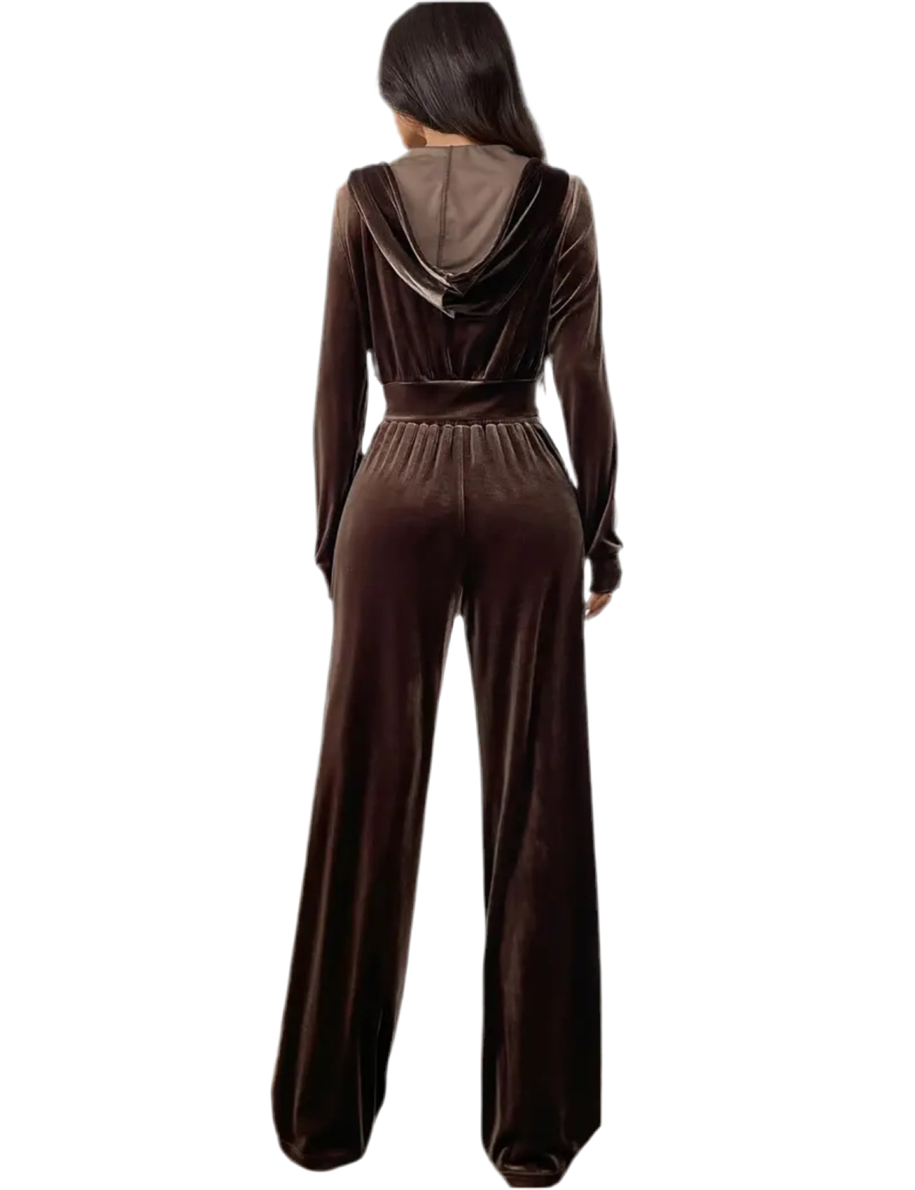 Women’s Earth Tone Velour Zip-Up Co-ord Set