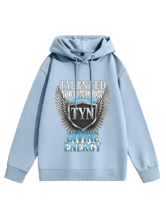 TYN “Divine Energy” Hoodie – Sky Blue Edition