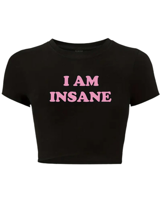 Women’s Printed Message Crop Top