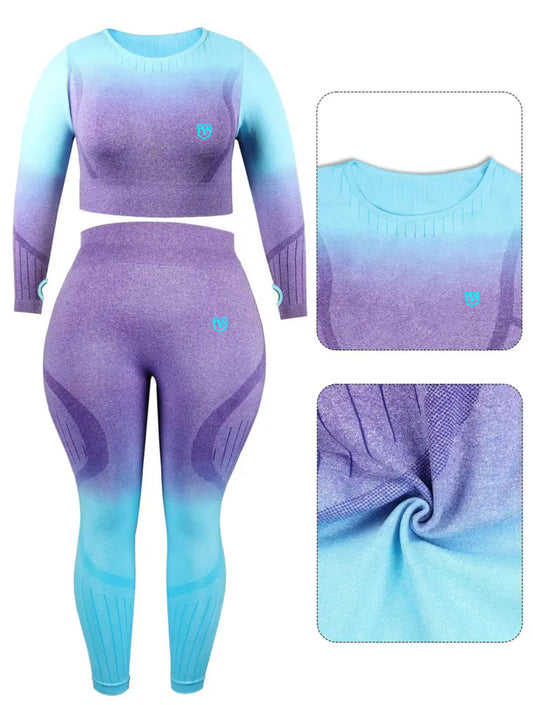 TYN Women’s Plus Size Gradient Glow Yoga Set