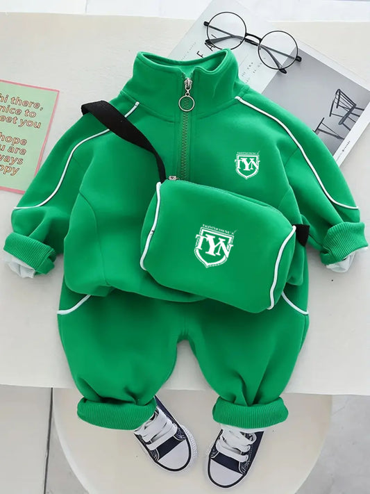 2pc Toddler Tracksuit Set + TYN Satchel Bag