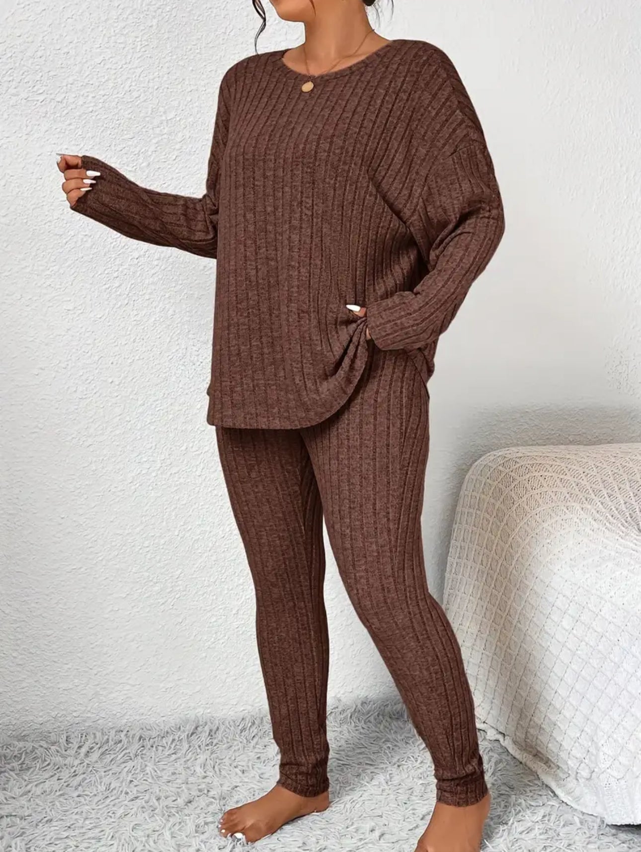 Plus Size CozyForm Ribbed Two-Piece