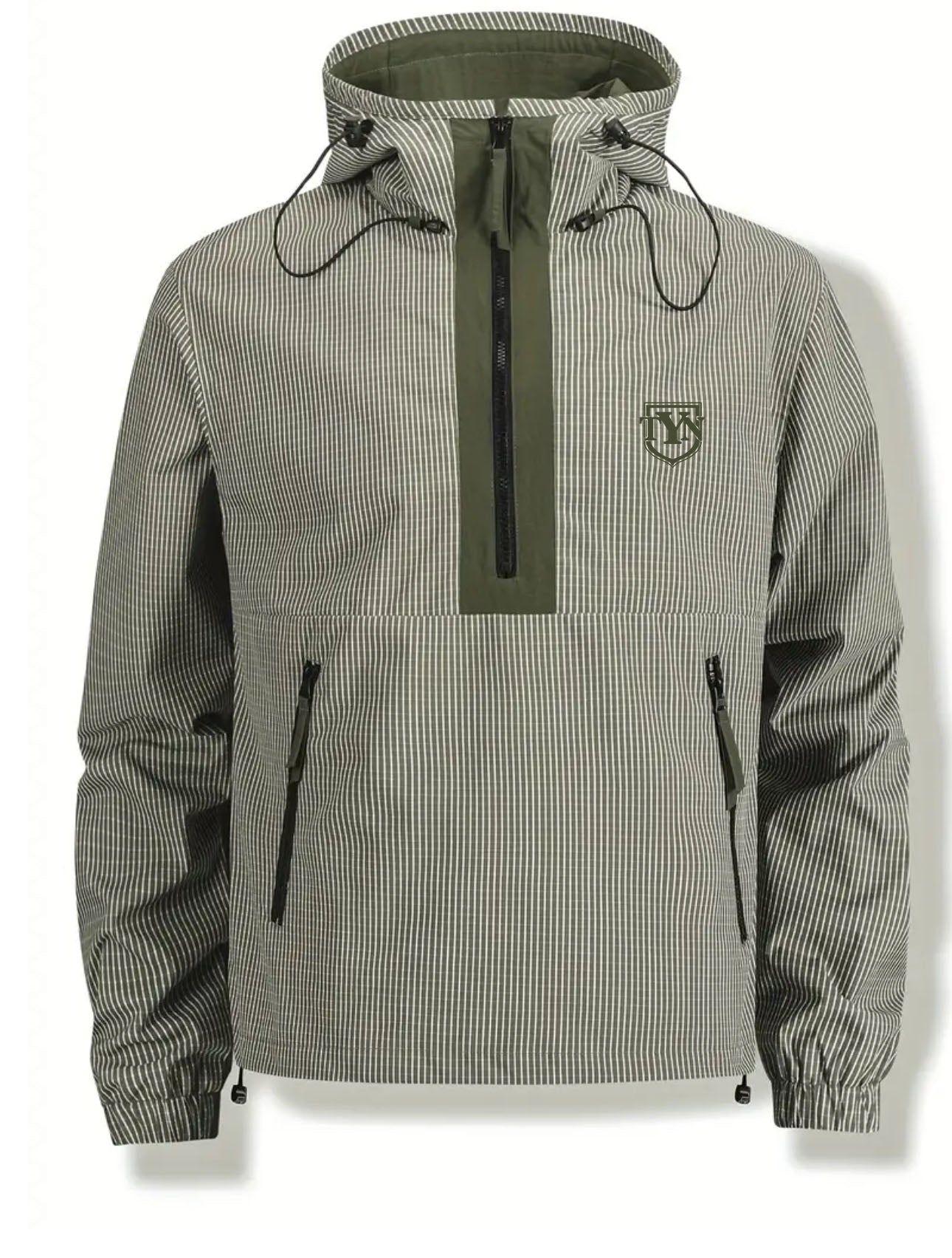 TYN Men’s Striped Surge Hooded Windbreaker