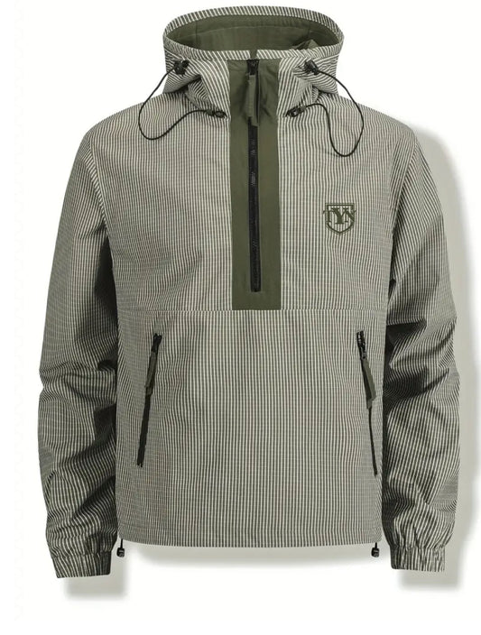 TYN Men’s Striped Surge Hooded Windbreaker