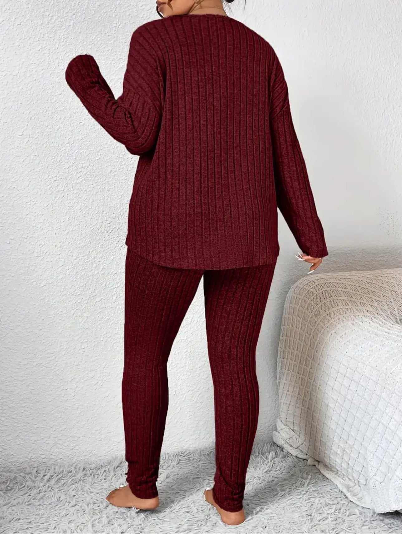 Plus Size CozyForm Ribbed Two-Piece